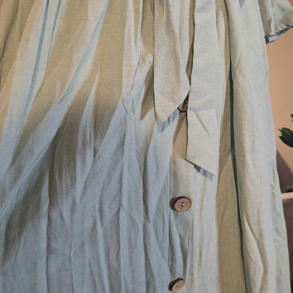 Floral Mint Maxi Dress - Picture 5 of 6